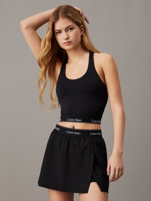 black cropped gym tank top for women ck sport