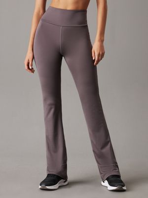 grey flared gym leggings for women ck sport