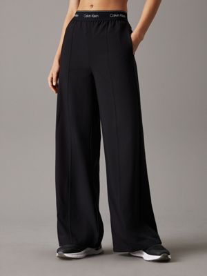 black wide leg trousers for women ck sport