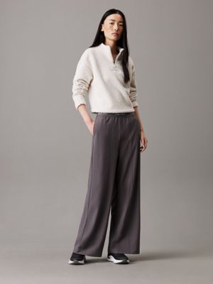 boulevard gray wide leg trousers for women ck sport