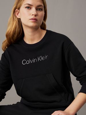 Calvin klein black sweatshirt womens online