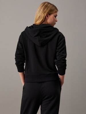 black beauty french terry half zip hoodie for women ck sport