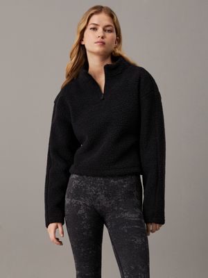 Cropped Sherpa Fleece Pullover Calvin Klein 00GWF4W307BAE