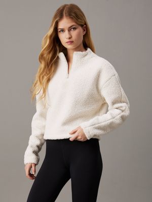 Cropped Sherpa Fleece Pullover