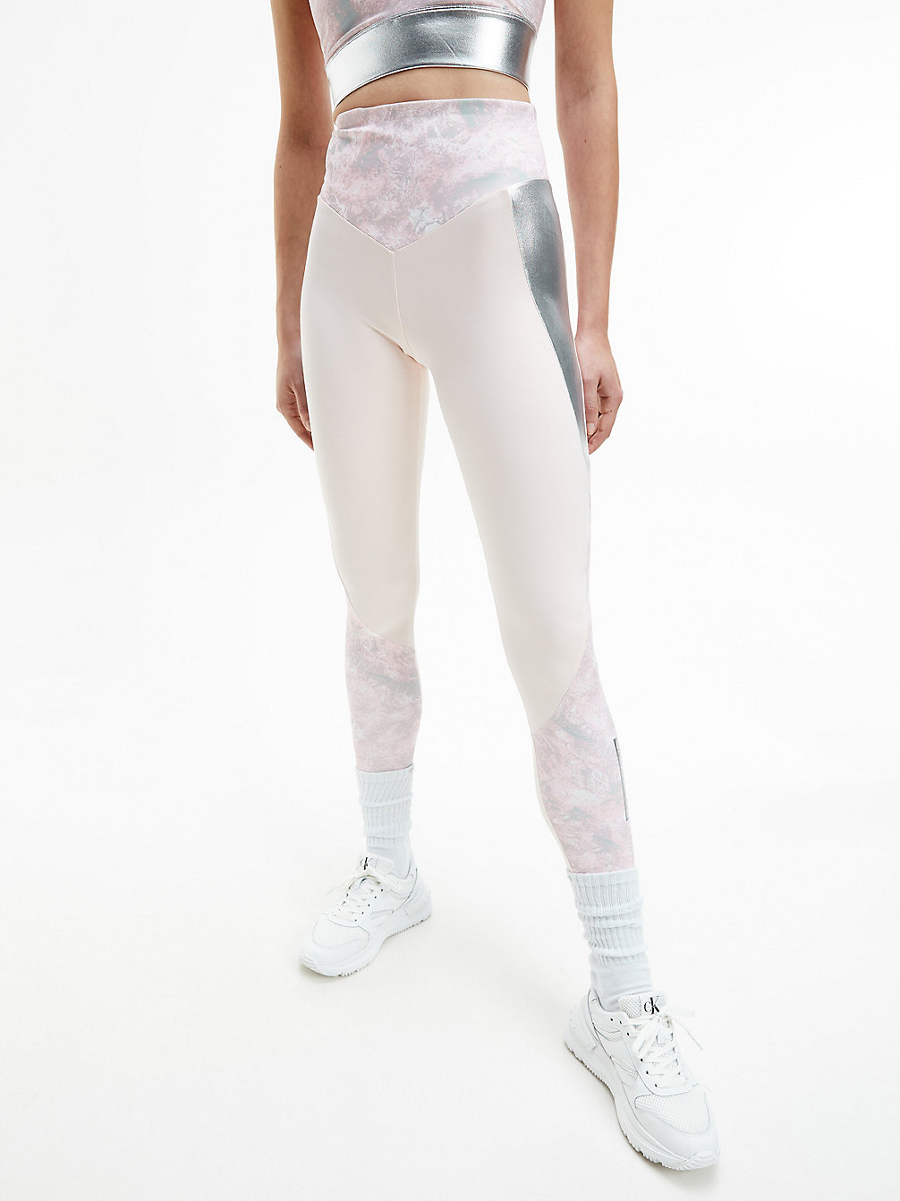 ROSE QUARTZ MOON PRINT Printed Gym Leggings undefined women Calvin Klein