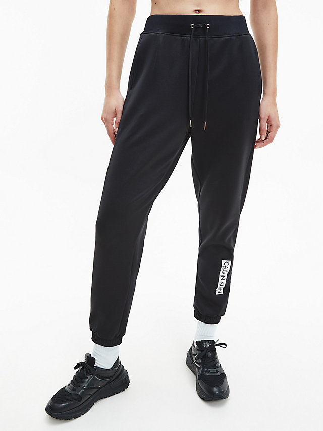 CK Black/ Bright White Pantalon De Jogging Avec Logo undefined femmes Calvin Klein