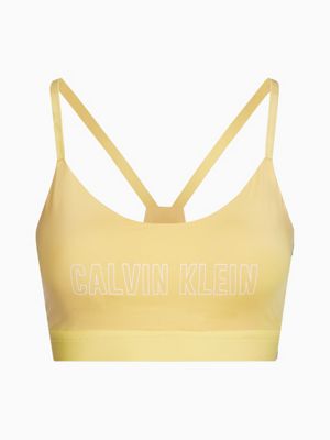 yellow calvin klein sports bra