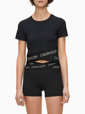 cropped calvin klein t shirt