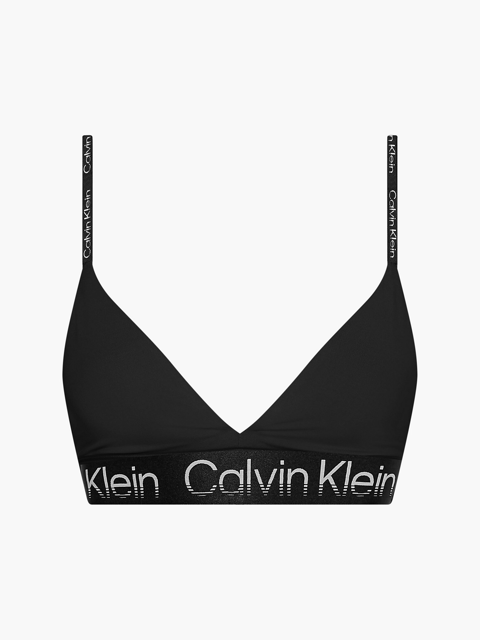 CK Black Recycled Polyester Low Impact Sports Bra undefined women Calvin Klein