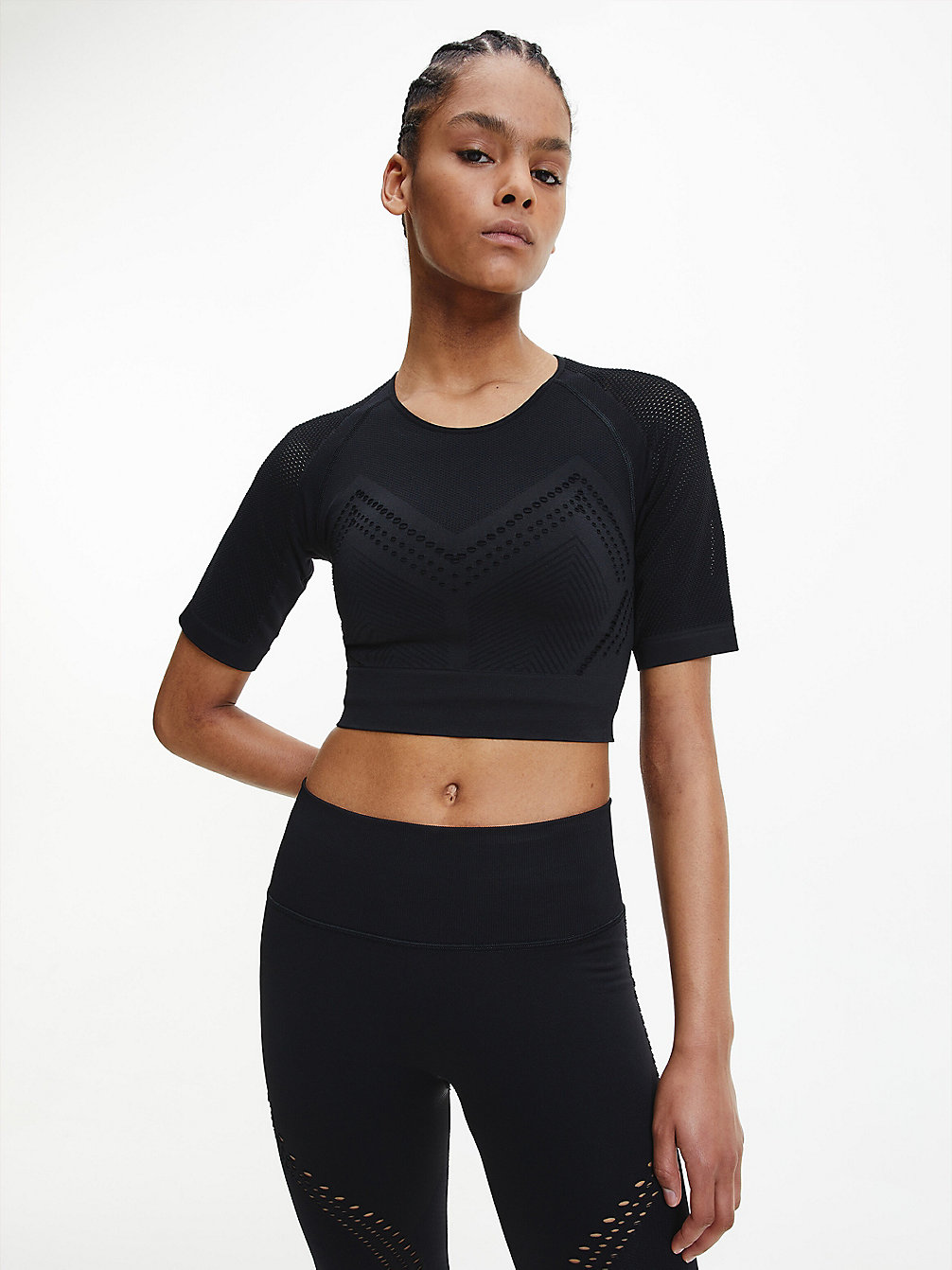 CK BLACK Cropped Gym T-Shirt undefined women Calvin Klein