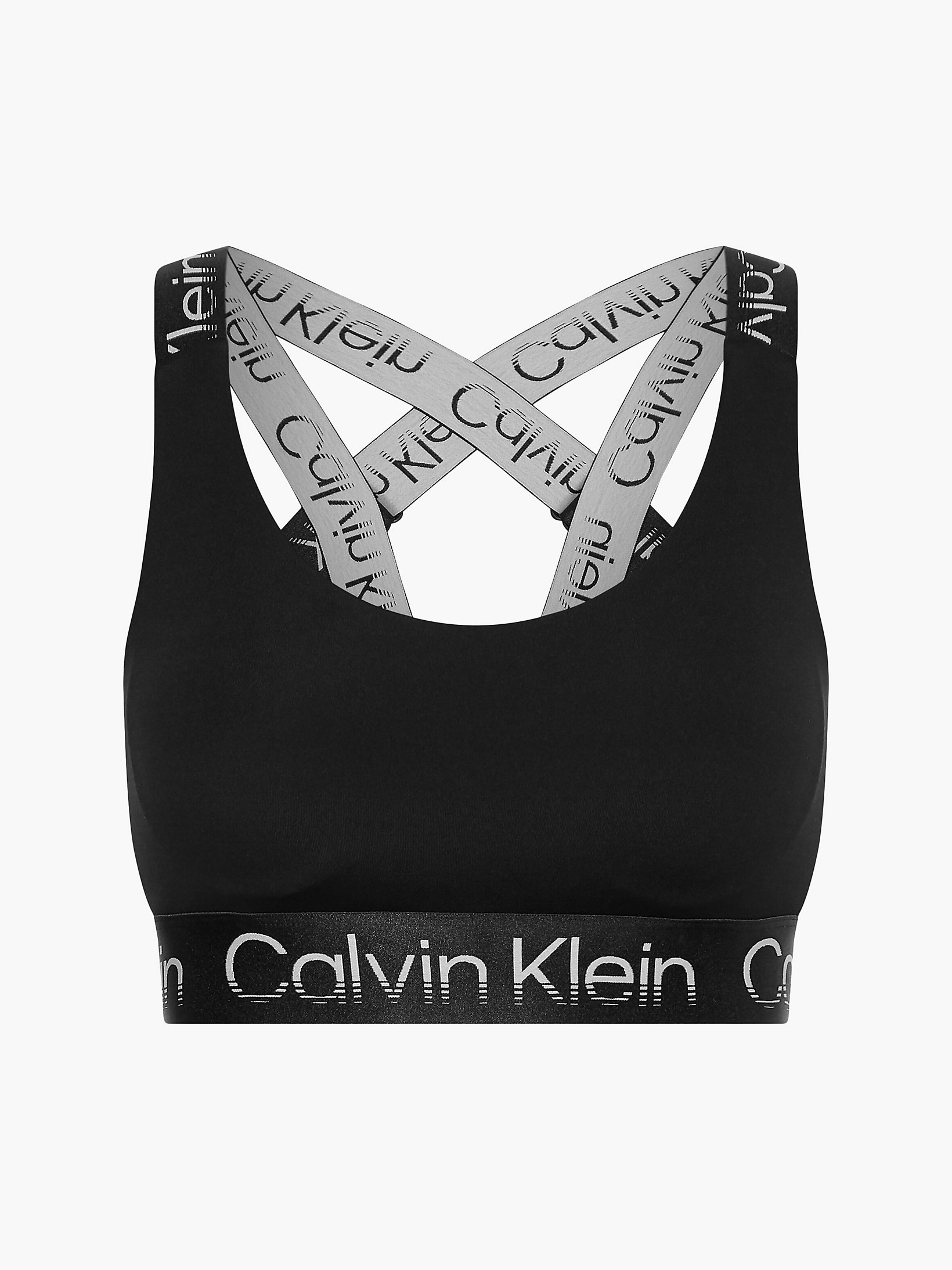 CK Black Recycled Polyester High Impact Sports Bra undefined women Calvin Klein