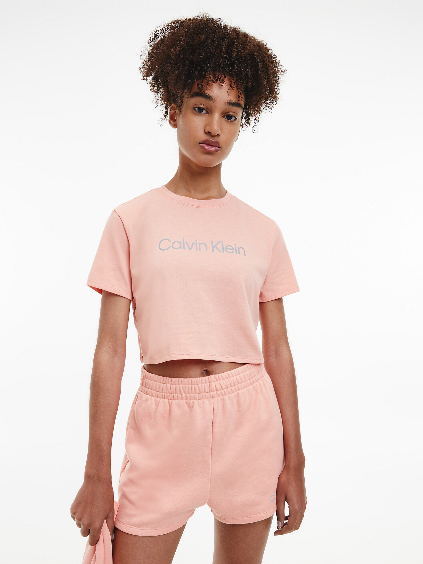 Blooming Dahlia Cropped Gym T-Shirt undefined women Calvin Klein
