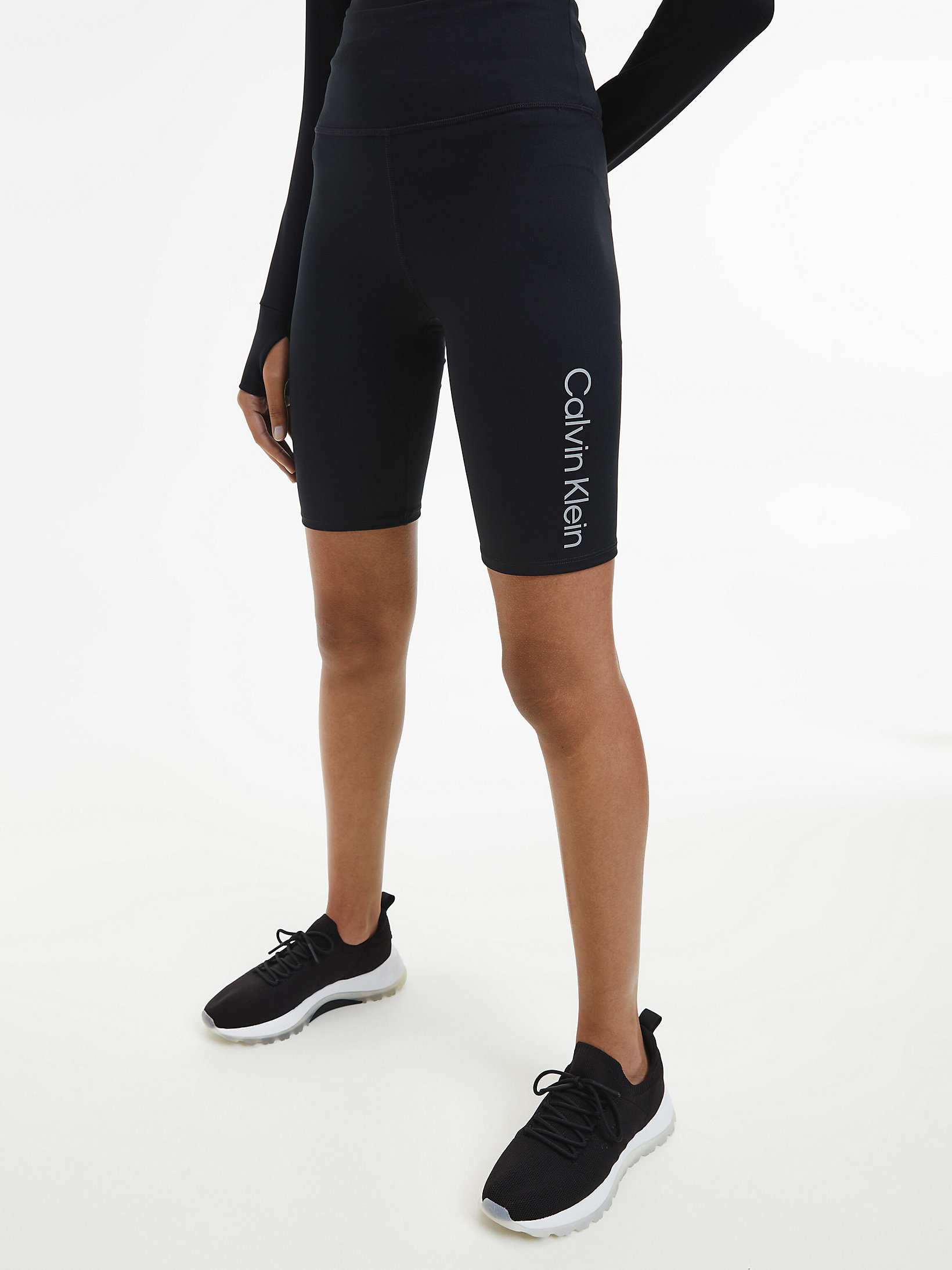 Black Beauty Tight Gym Shorts undefined women Calvin Klein