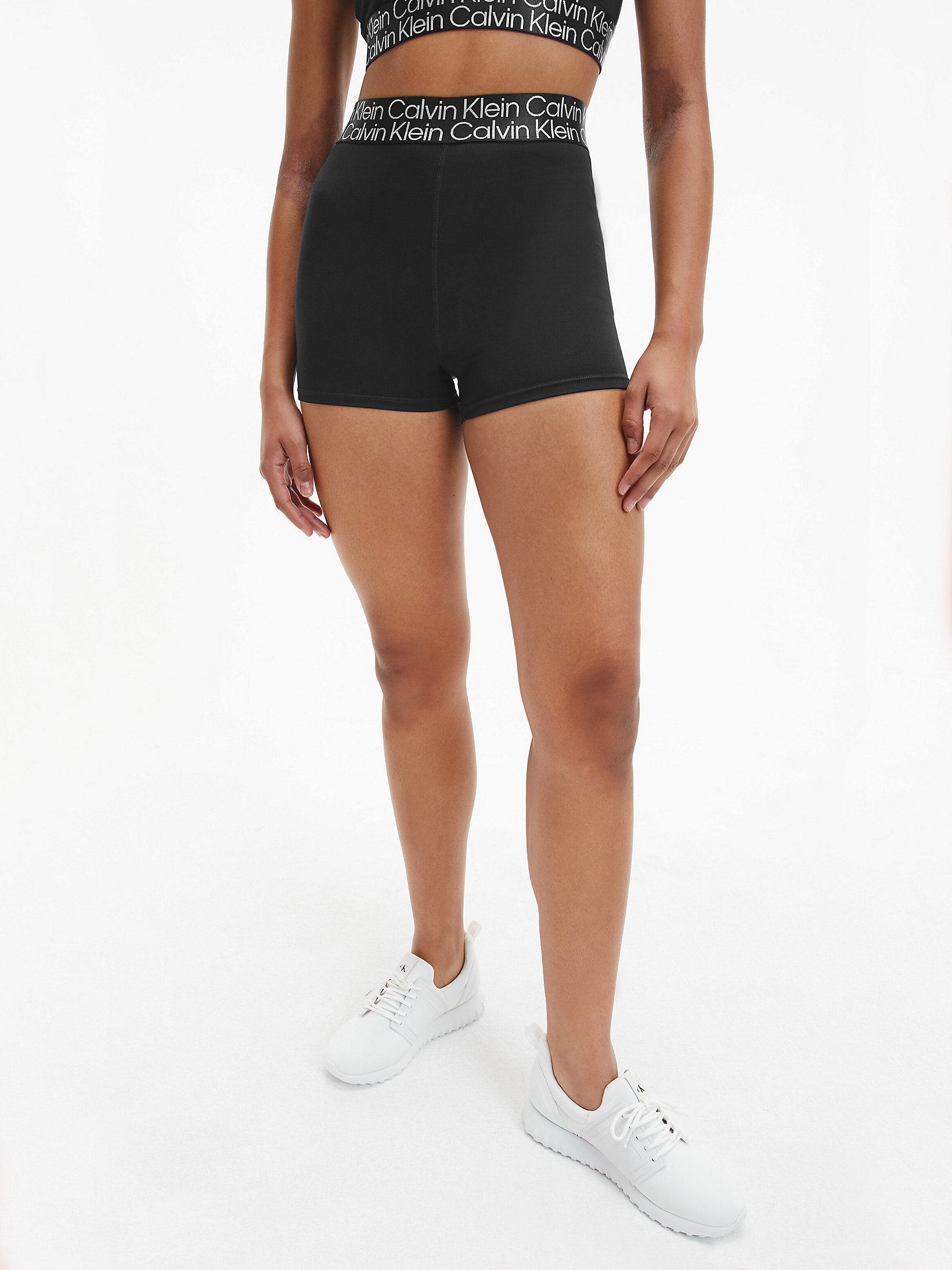 Black Beauty Tight Gym Shorts undefined women Calvin Klein