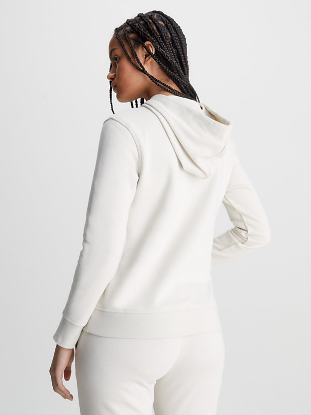 OATMEAL Cotton Terry Logo Hoodie for women CK PERFORMANCE