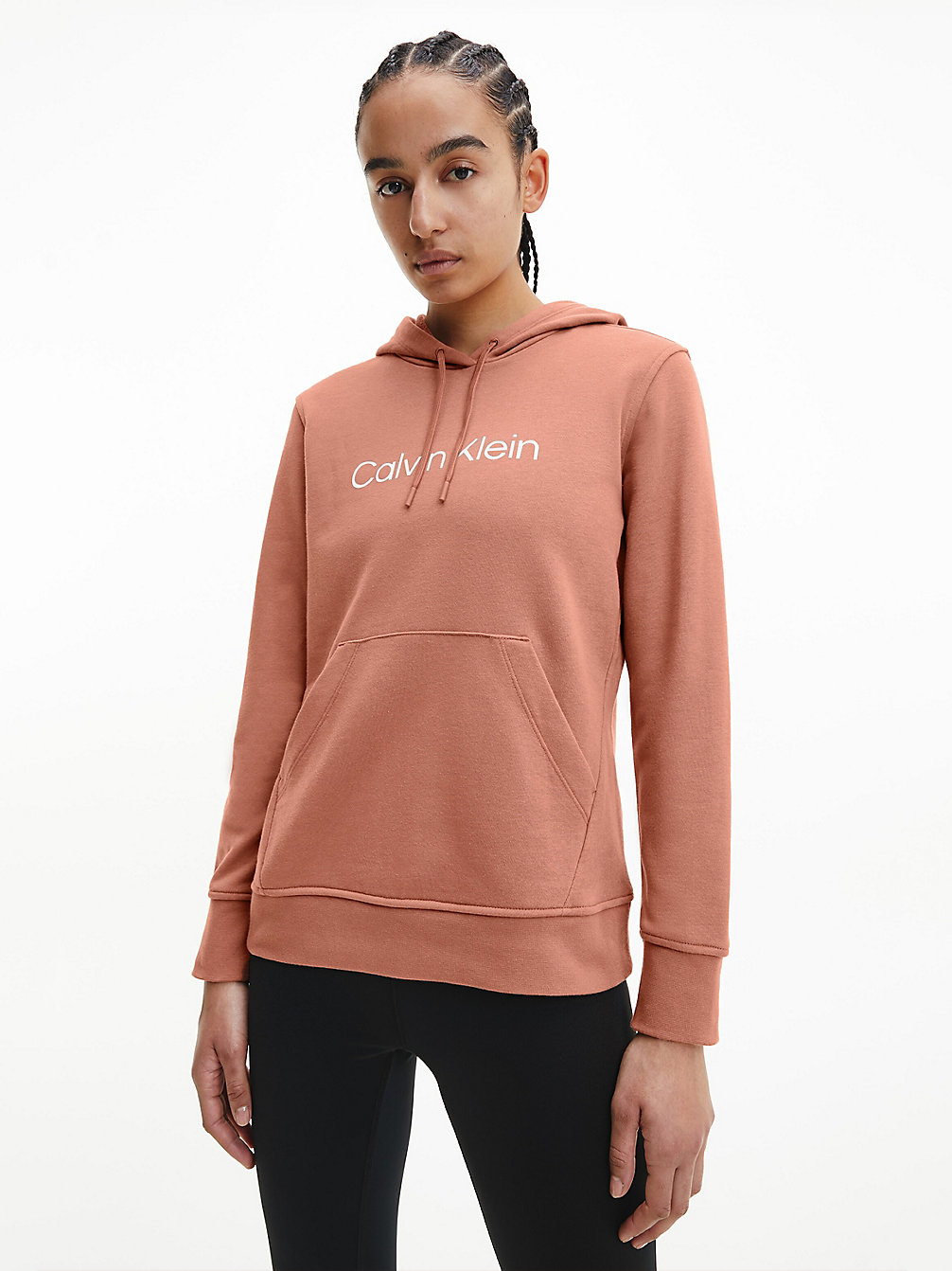 RUSSET Cotton Terry Logo Hoodie undefined women Calvin Klein