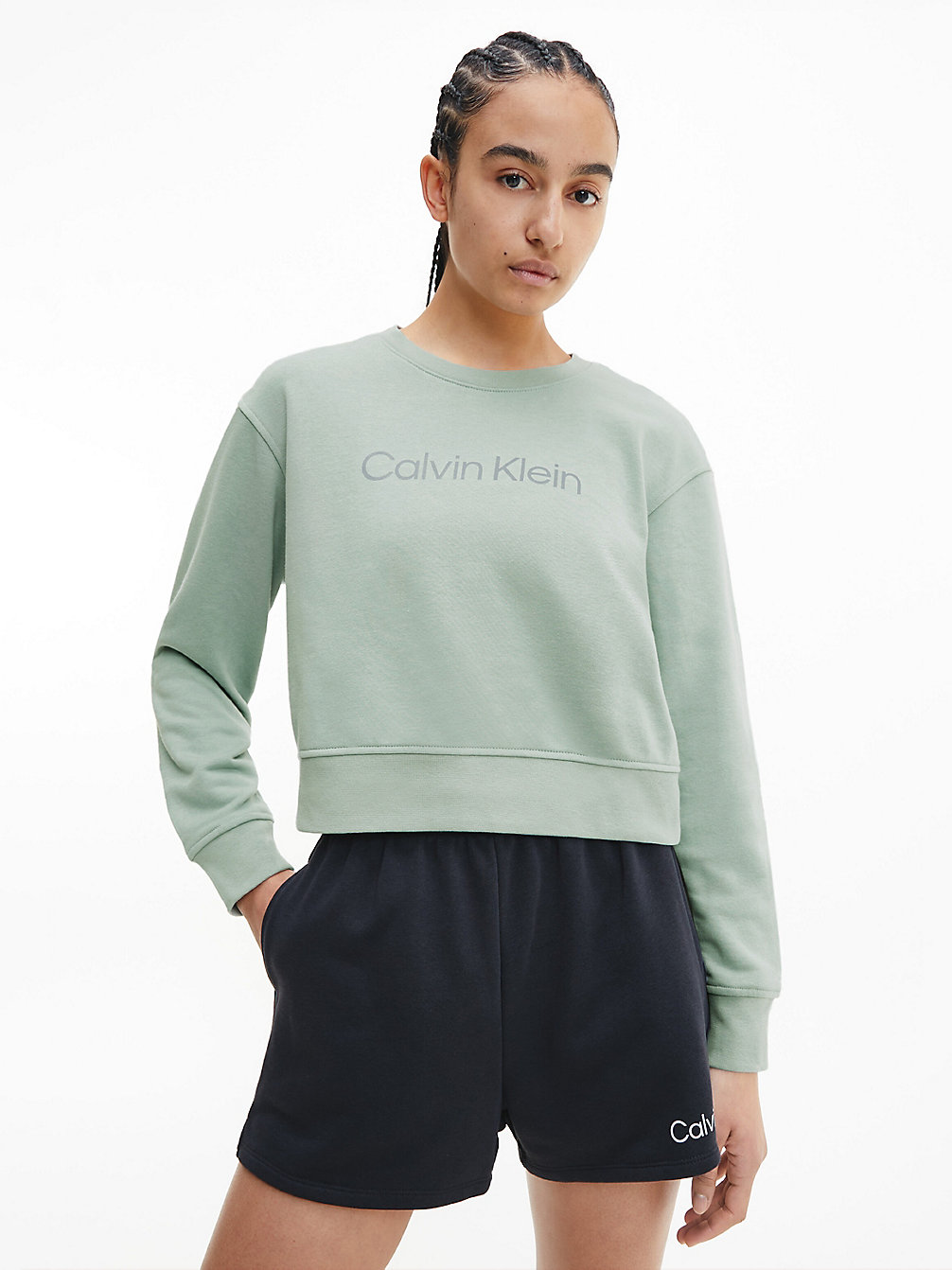 JADEITE Sweat-Shirt Court Avec Logo undefined femmes Calvin Klein