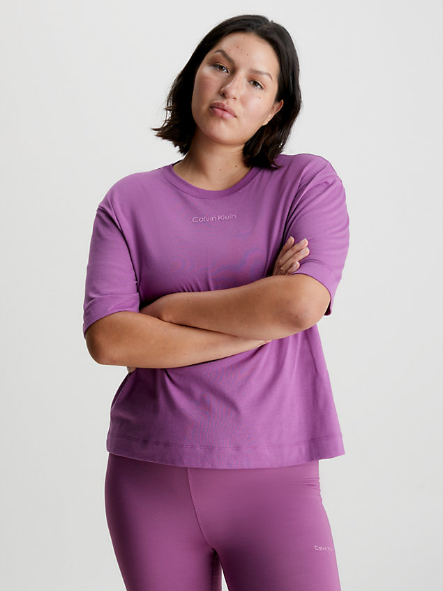 purple gym t-shirt for women ck performance
