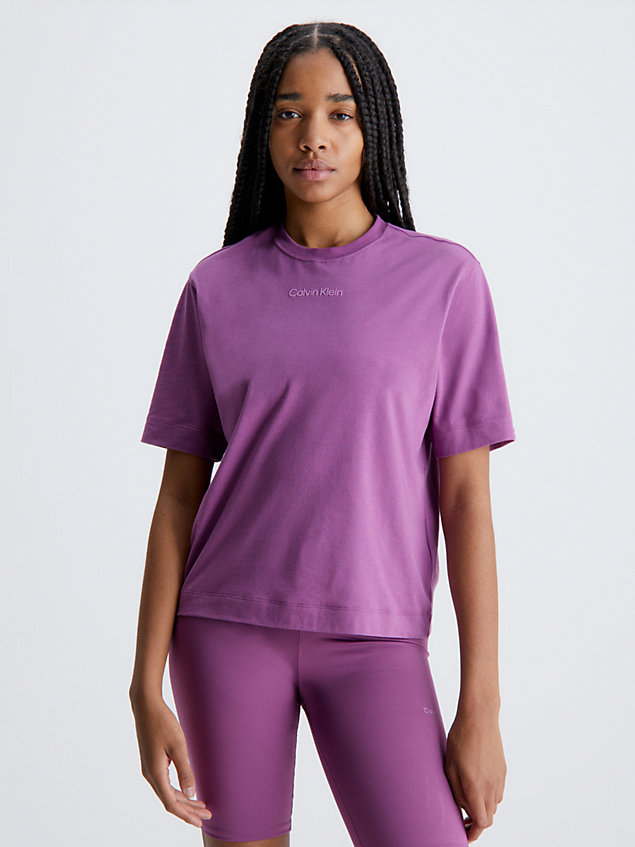 purple gym t-shirt for women ck performance