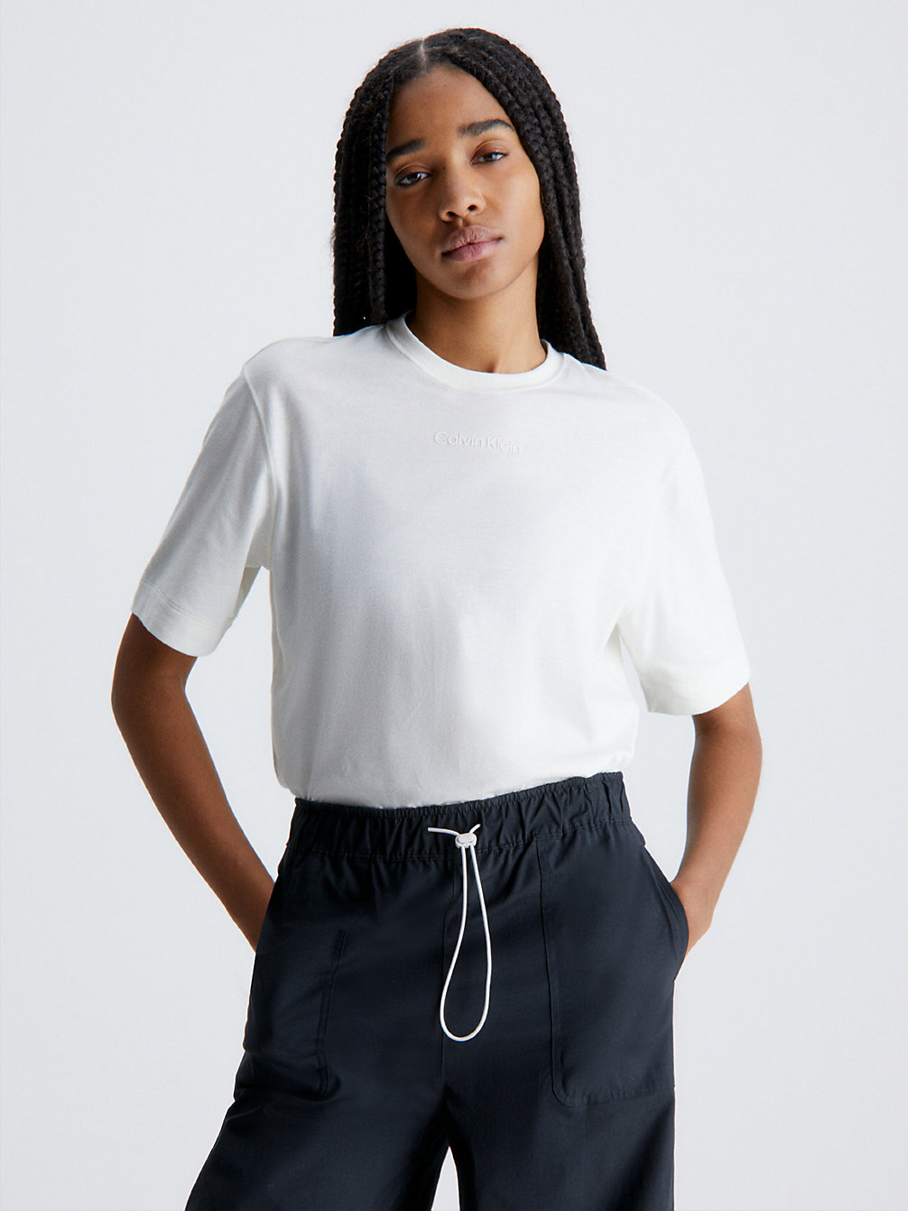 WHITE SUEDE T-Shirt De Sport undefined femmes Calvin Klein