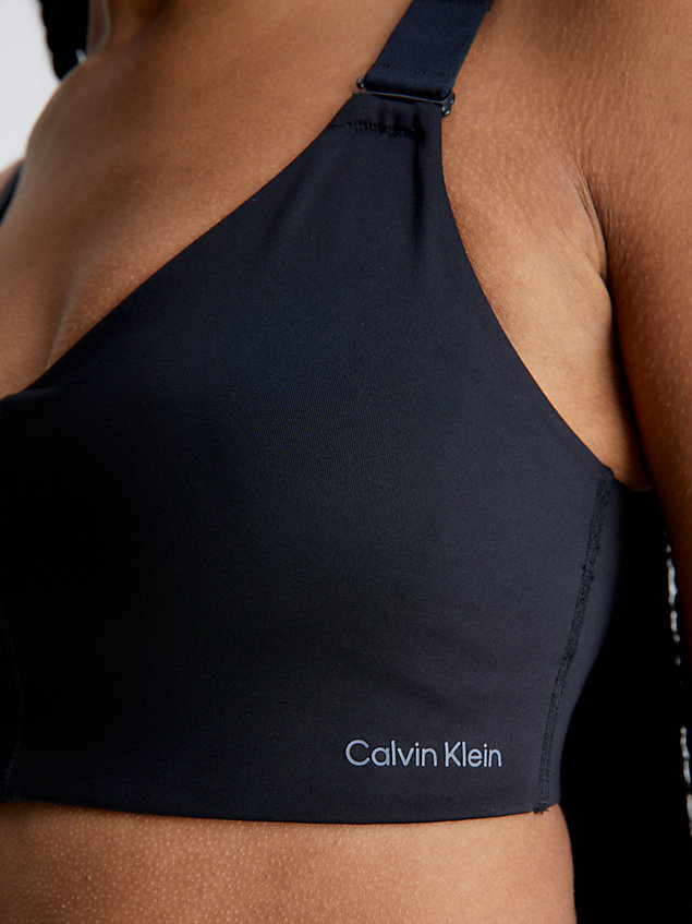 black high impact sports bra for women ck performance