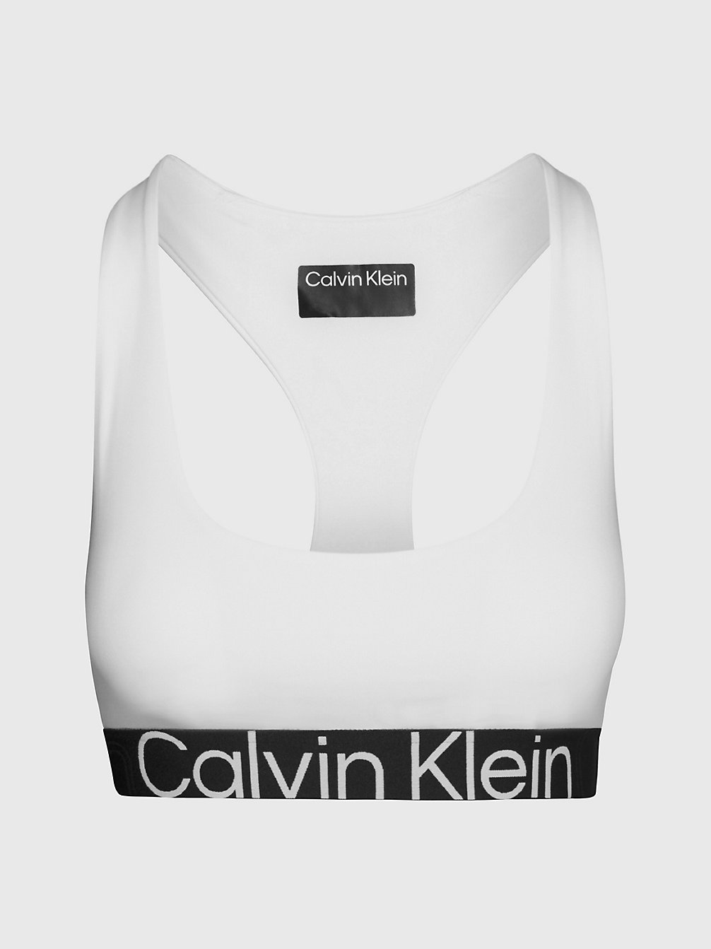 BRIGHT WHITE Medium Impact Sports Bra undefined women Calvin Klein