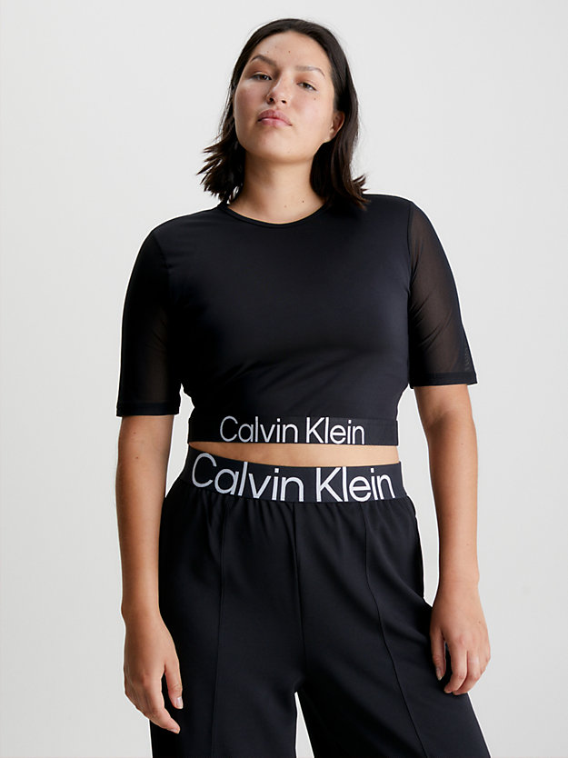 BLACK BEAUTY Camiseta cropped para el gimnasio de mujeres CK PERFORMANCE