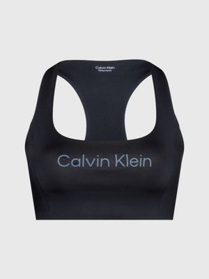 Calvin Klein Performance Women's Reflective Medium Support Sports Bra - CK  Black