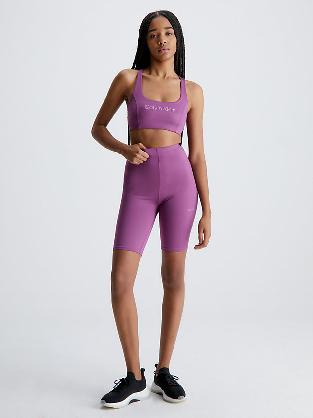 purple medium impact sports bra for women ck performance