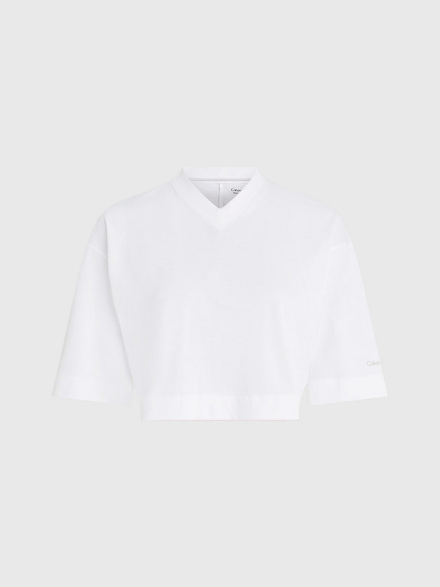 BRIGHT WHITE Cropped sport T-shirt voor dames CK PERFORMANCE