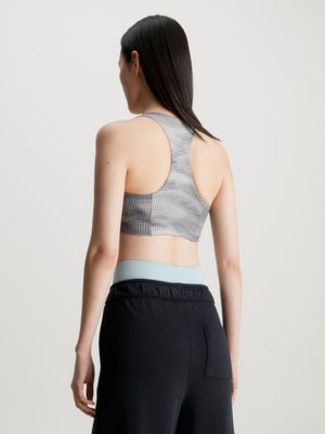 Buy Calvin Klein Performance Grey CK Medium Impact Sports Bra in