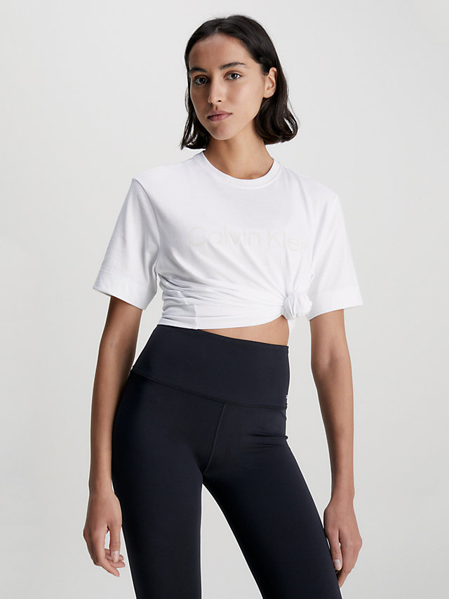 Bright White Weiches Gym-T-Shirt undefined Damen Calvin Klein