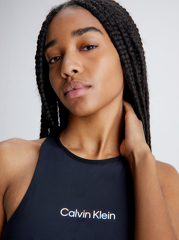 BLACK BEAUTY Camiseta de tirantes para el gimnasio de mujer CK PERFORMANCE