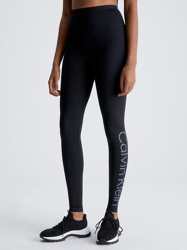 black sport-leggings mit taschen für damen - ck performance