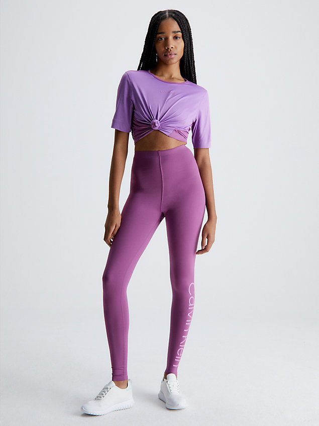 legging de sport avec poche purple pour femmes ck performance