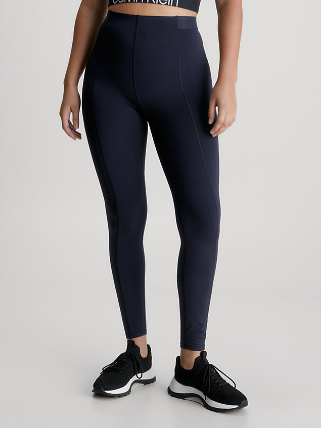 black 7/8 pocket gym leggings for women ck performance