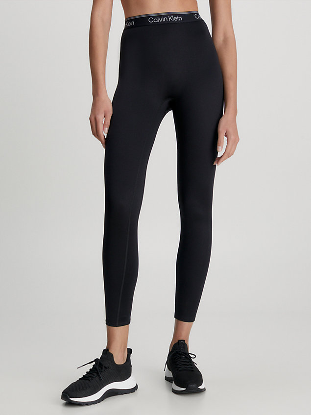 black 7/8 gym leggings for women ck performance