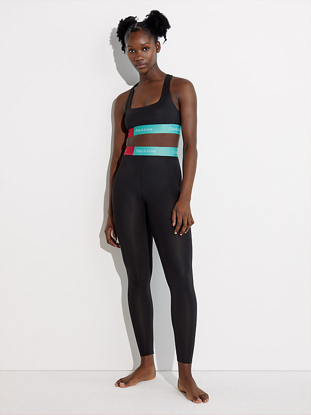 black beauty 7/8 gym leggings - pride for women ck performance