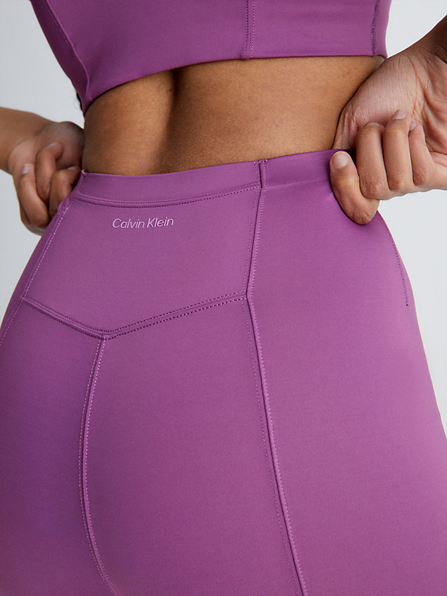 purple tight pocket gym shorts for women ck performance