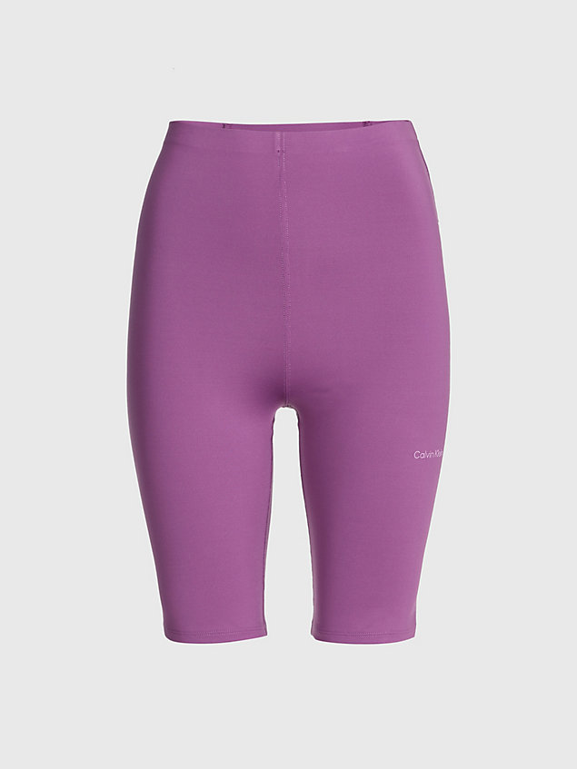 purple obcisłe szorty sportowe z kieszonką dla kobiety - ck performance