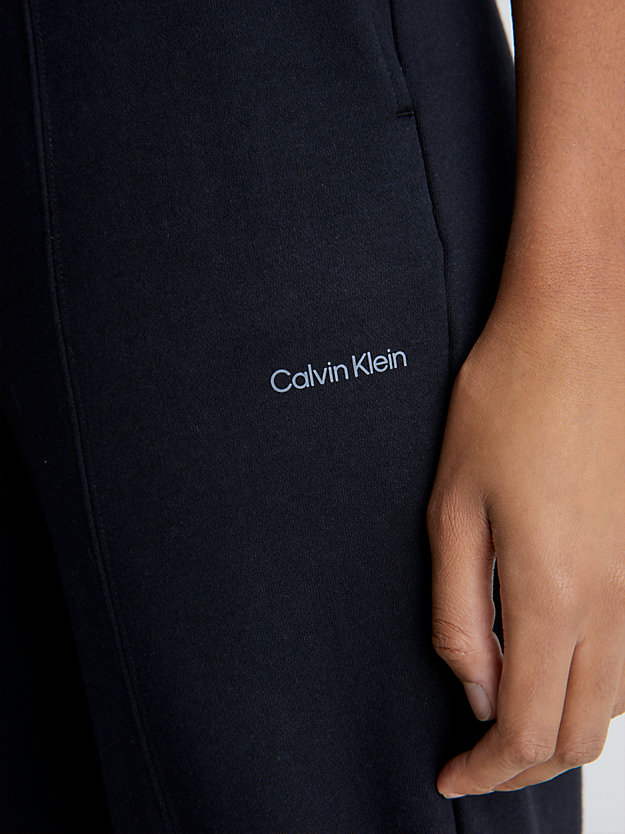 pantalón de chándal holgado de felpa de algodón black beauty de mujer ck performance