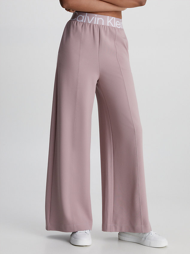 pink spodnie z szerokimi nogawkami dla kobiety - ck performance