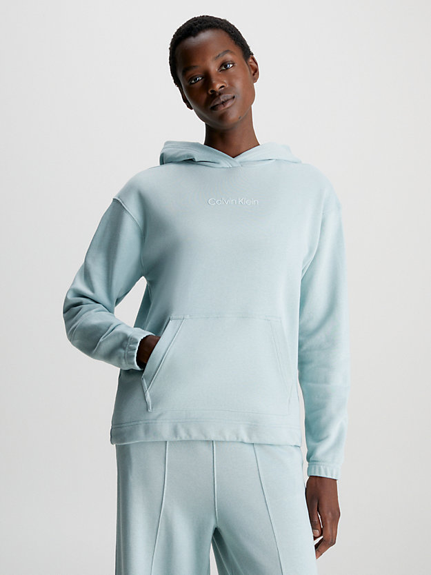gray mist cotton terry hoodie for women ck performance