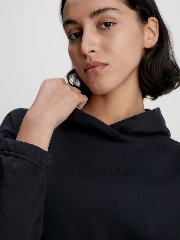 sweat-shirt à capuche en tissu éponge de coton black beauty pour femmes ck performance