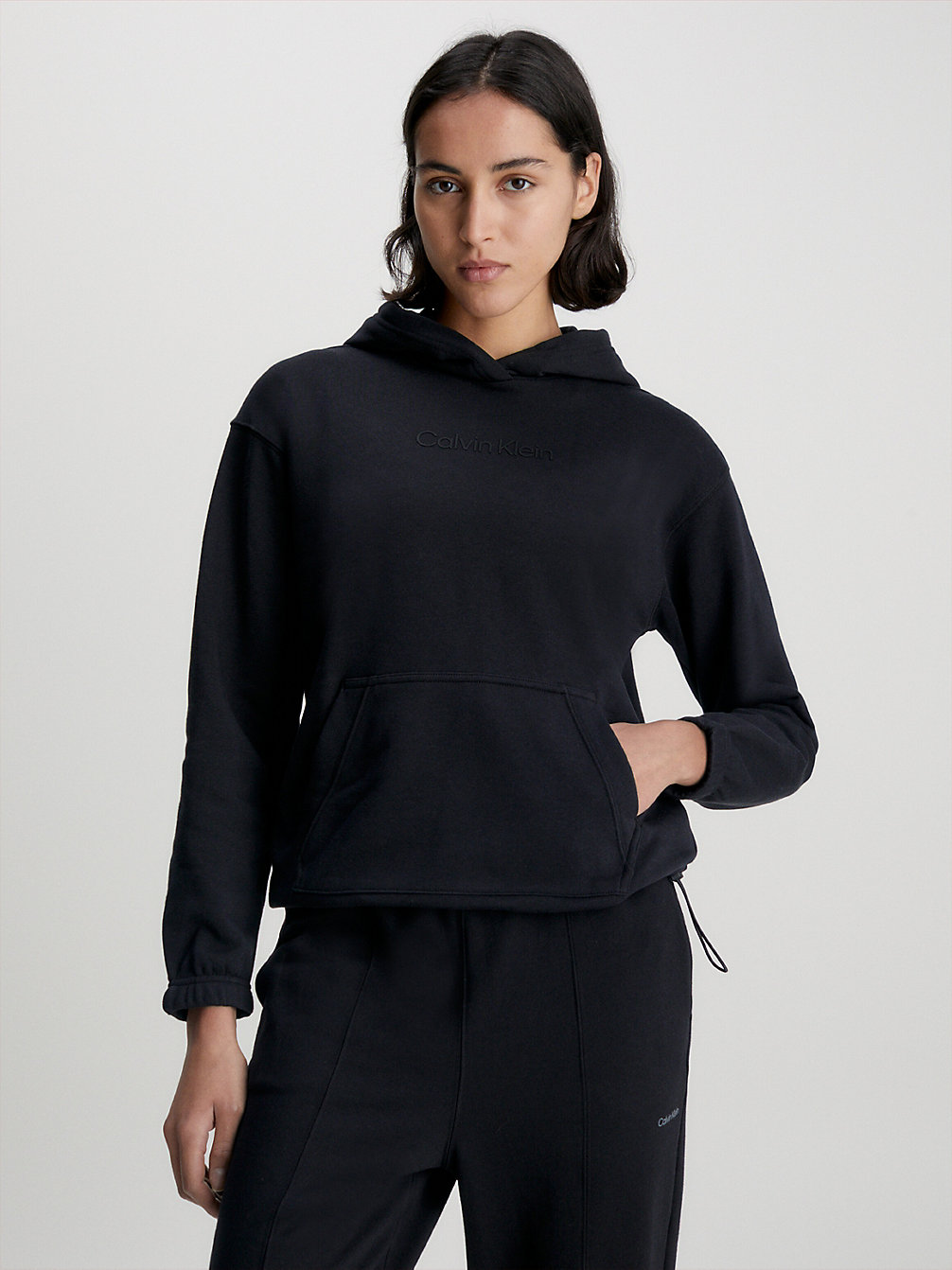 BLACK BEAUTY Sweat-Shirt À Capuche En Tissu Éponge De Coton undefined femmes Calvin Klein