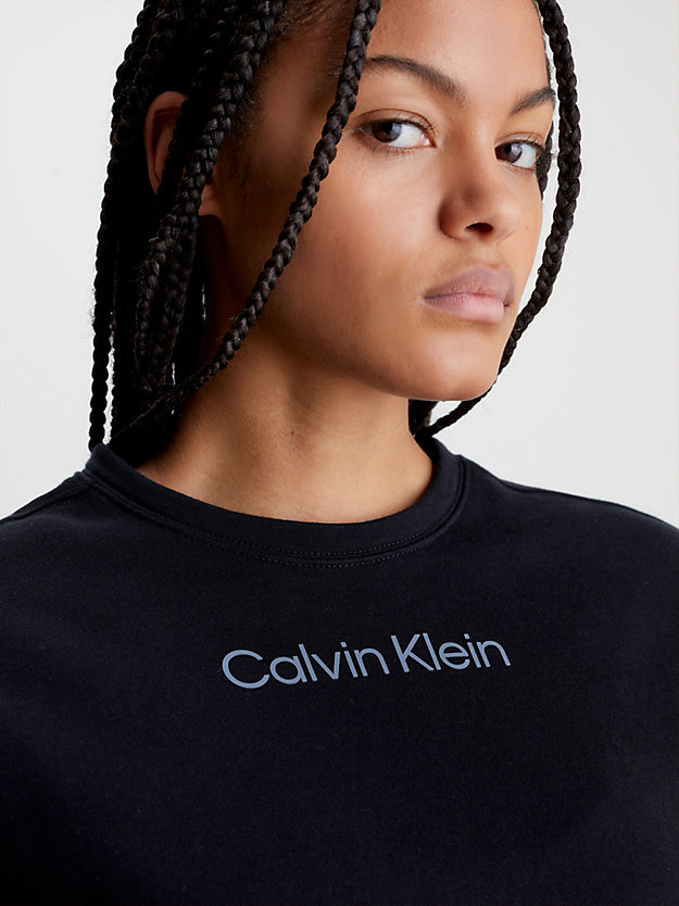 black beauty cotton terry logo sweatshirt for women ck performance