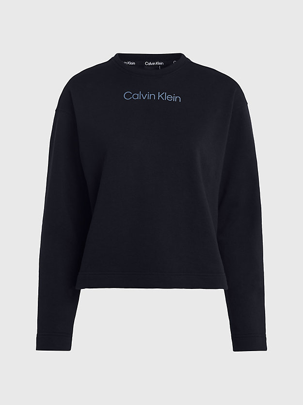 black beauty cotton terry logo sweatshirt for women ck performance