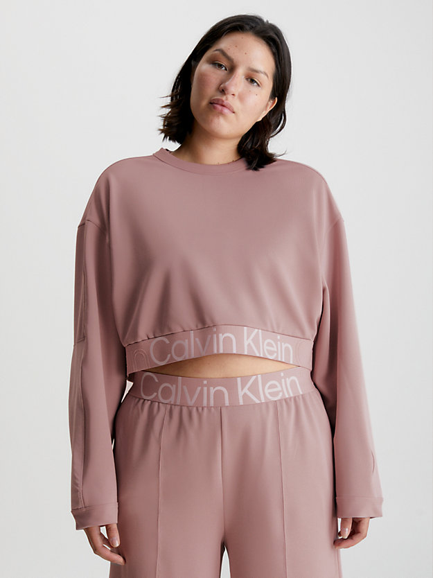 GRAY ROSE Twill sweatshirt met textuur voor dames CK PERFORMANCE