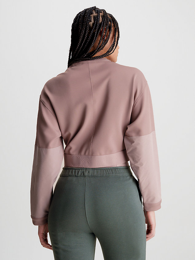 pink bluza ze strukturalnego diagonalu dla kobiety - ck performance