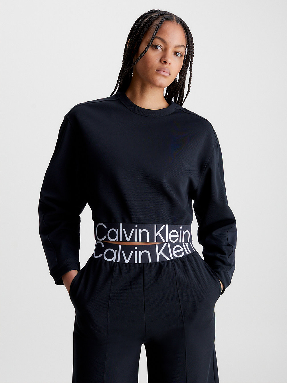 BLACK BEAUTY > Textured Twill Sweatshirt > undefined Женщины - Calvin Klein